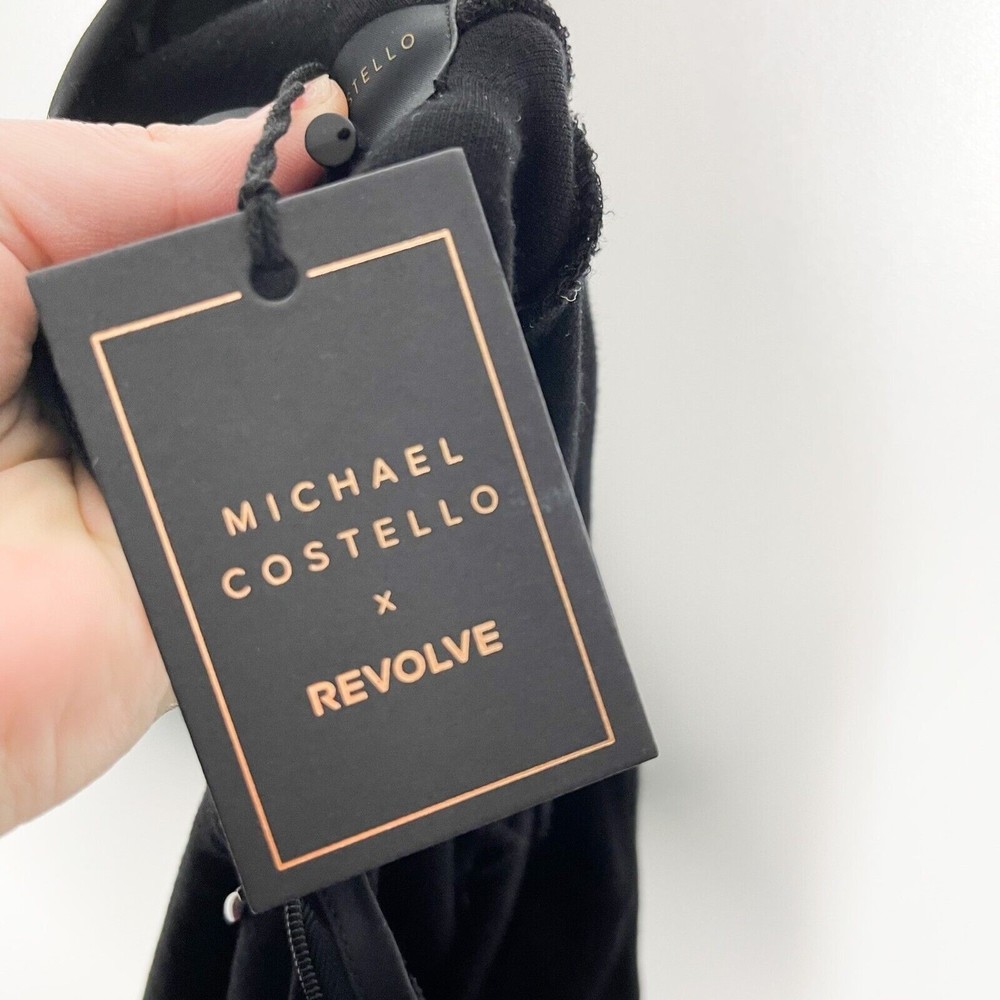 Michael Costello x REVOLVE Evelyn Bodysuit Women's Black Cutout Size Medium NEW - Picture 11 of 11